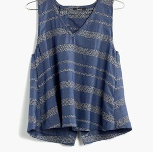 Madewell swing-back Tank Top In Artist Stripe